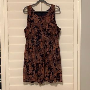 Forever 21+ Navy Blue and Orange Dress